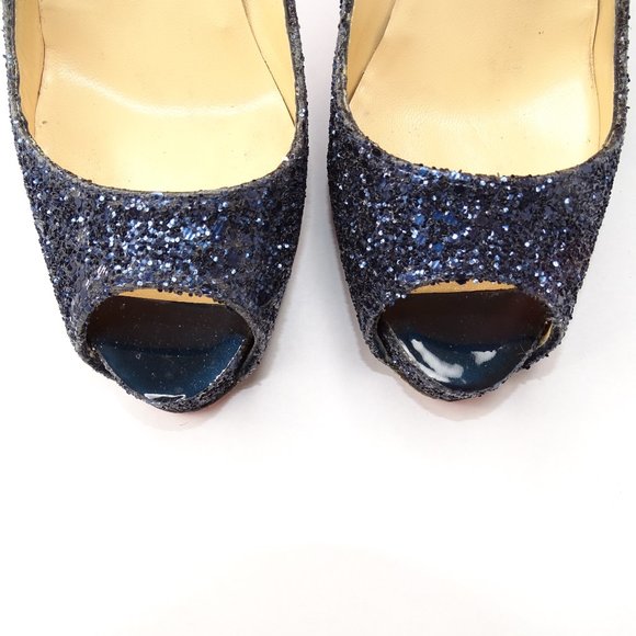 Christian Louboutin Very Prive 120 Glitter Pumps - Picture 9 of 16
